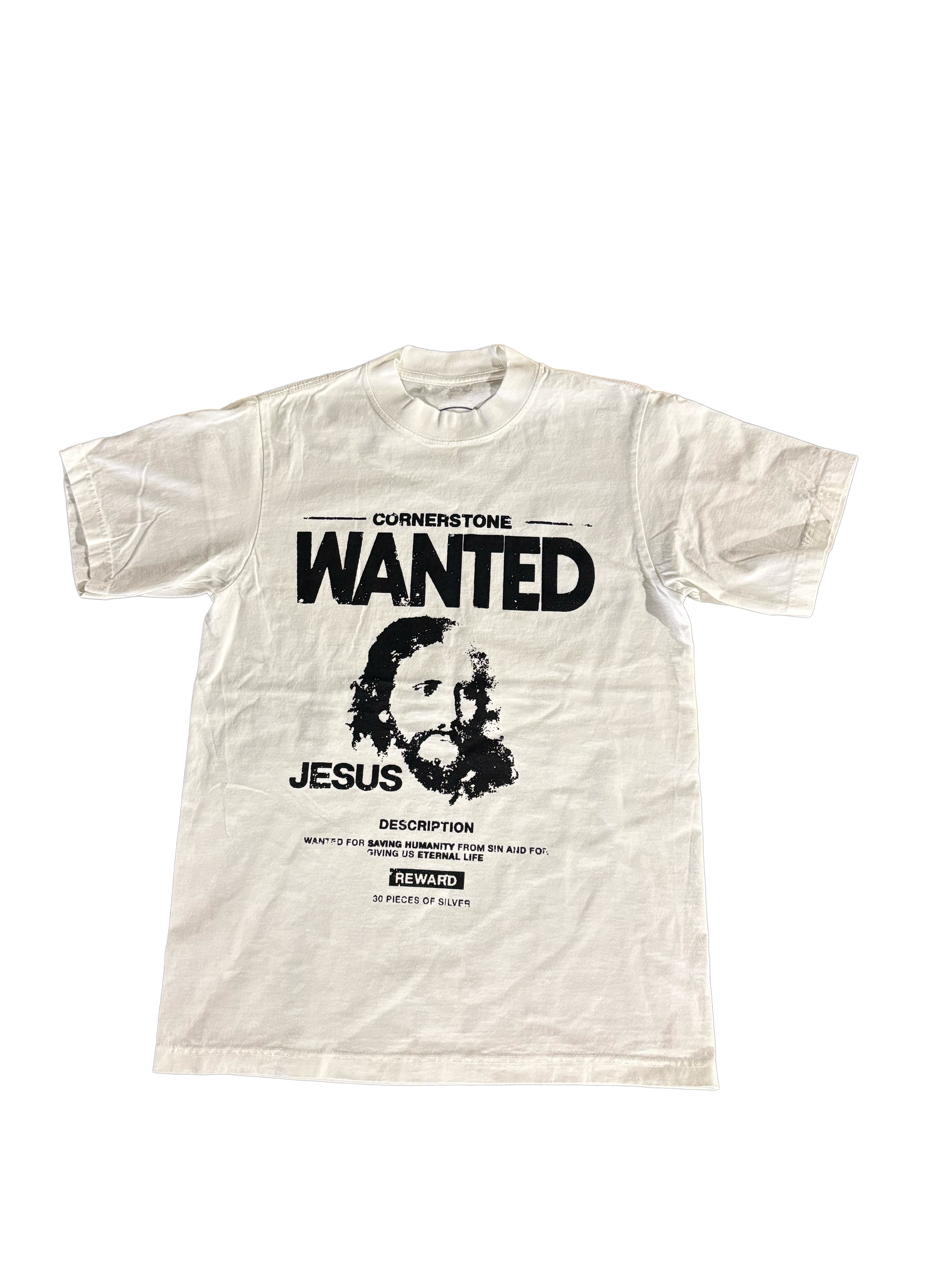 WANTED JESUS TEE - WHITE