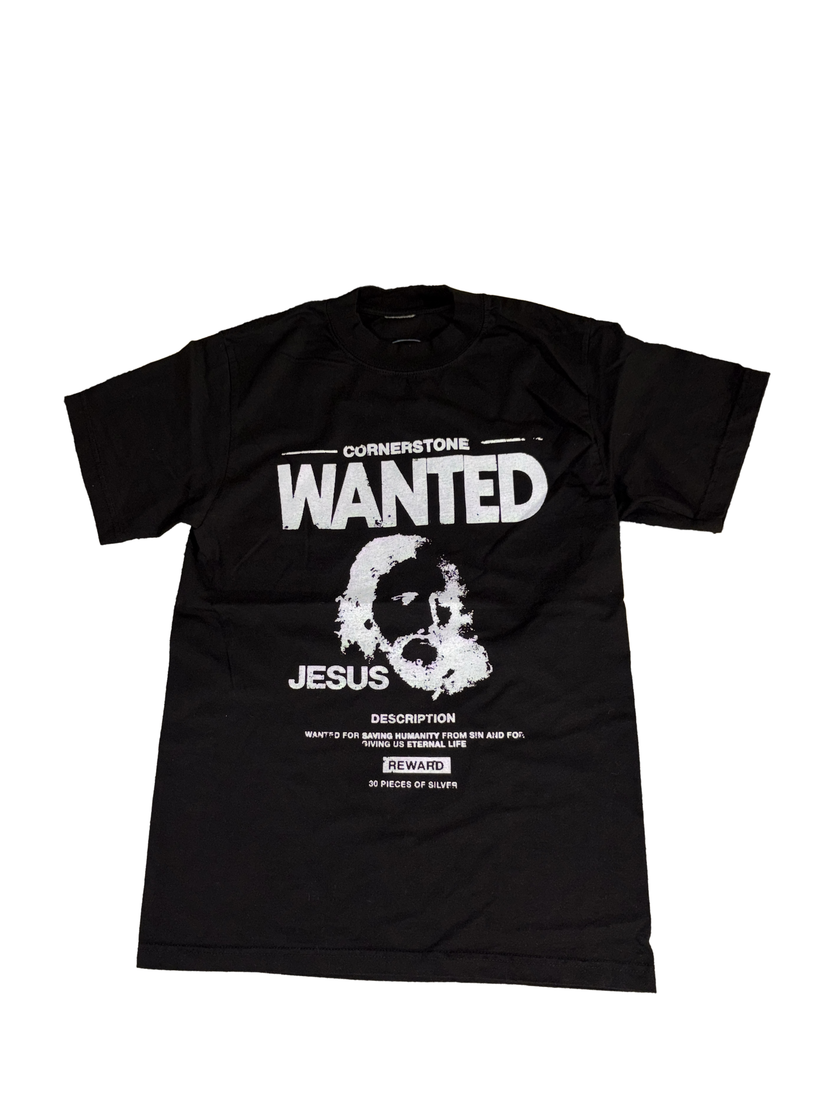 WANTED JESUS TEE - BLACK